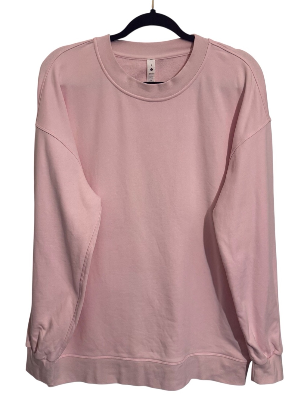 Lululemon 6 Pink Strawberry Milkshake Perfectly Oversized Crew Sweater Lounge